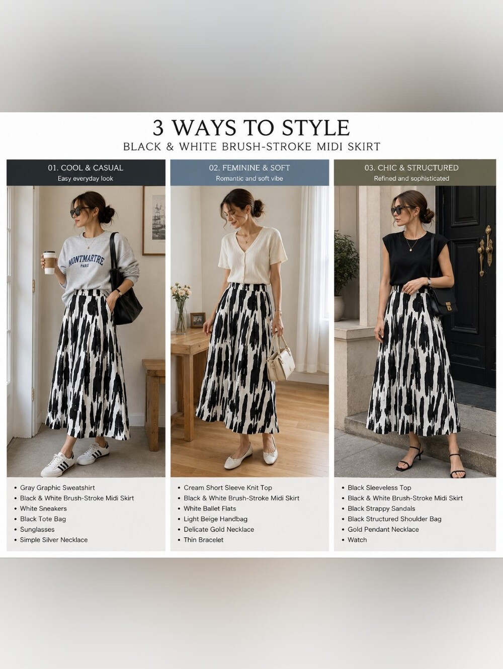 Zara PRINTED MIDI SKIRT ZW COLLECTION (S)